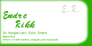 endre rikk business card